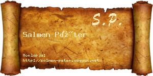 Salmen Péter névjegykártya
